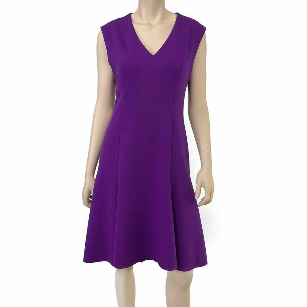 NWT Elie Tahari Women's Majestic Orchard Moriah Dress Sleeveless Purple 4 $398